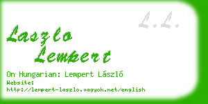 laszlo lempert business card